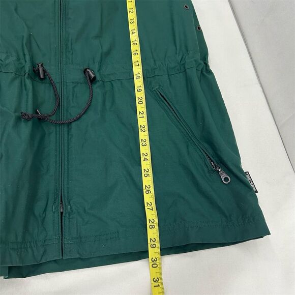 Pacific Trail Mens Green Windbreaker Jacket Size M Mid-Length Raincoat Lined - Picture 9 of 12